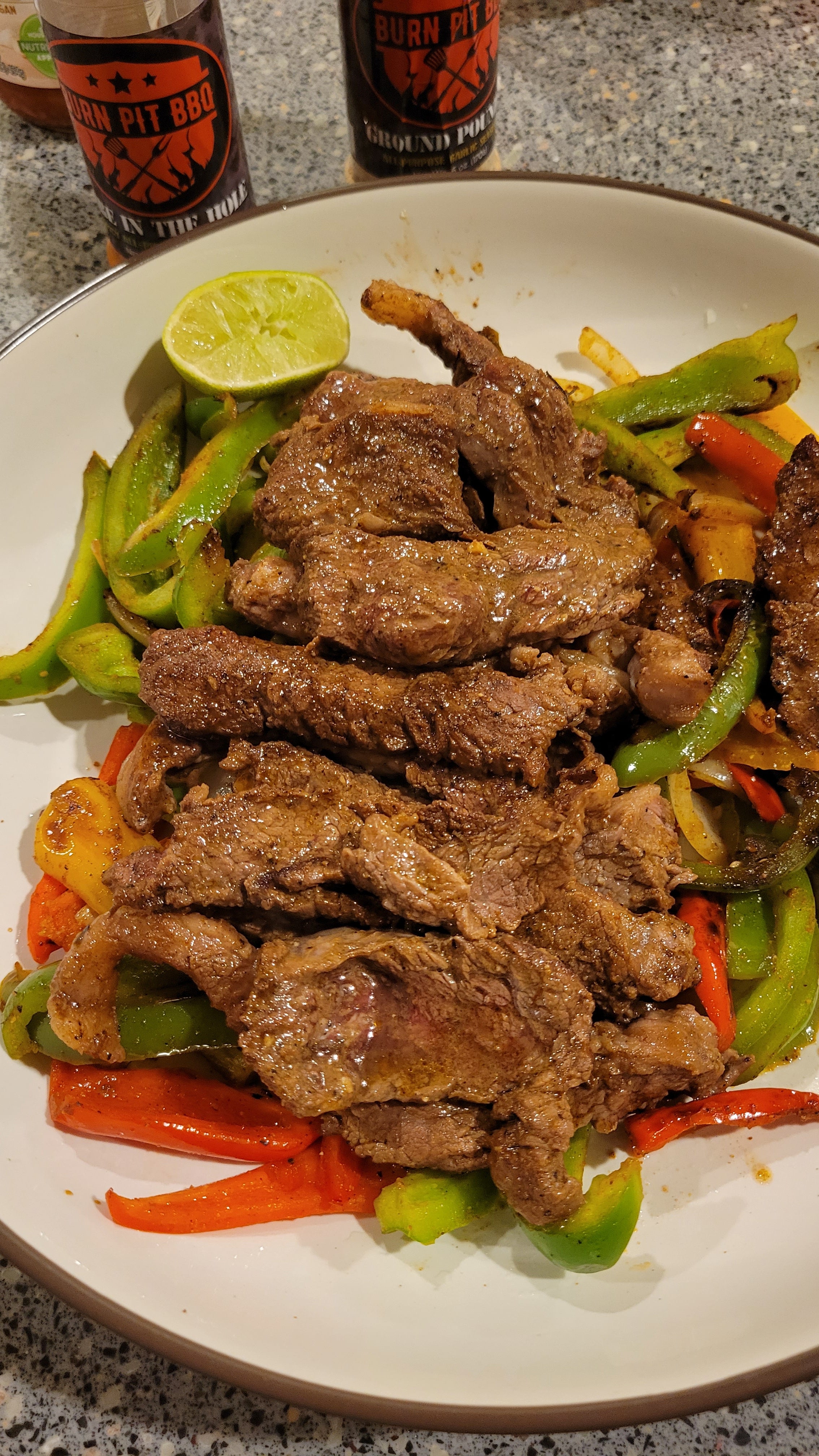 Flank Steak Fajitas In The Cast Iron Burn Pit Bbq