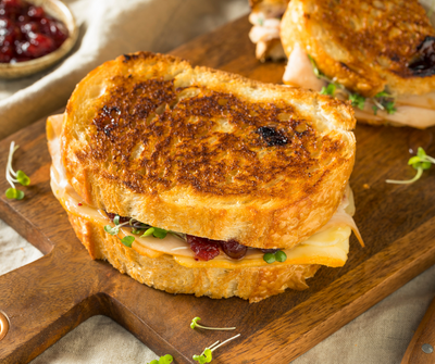 Grilled Thanksgiving: Leftover Turkey and Cranberry Panini