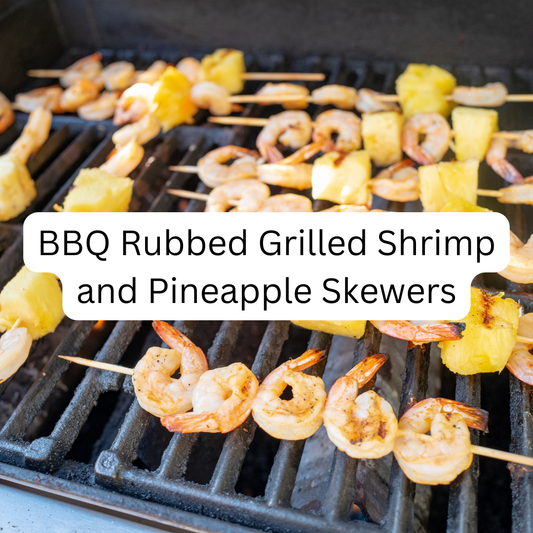 Shrimp and Pineapple Skewer On Grill