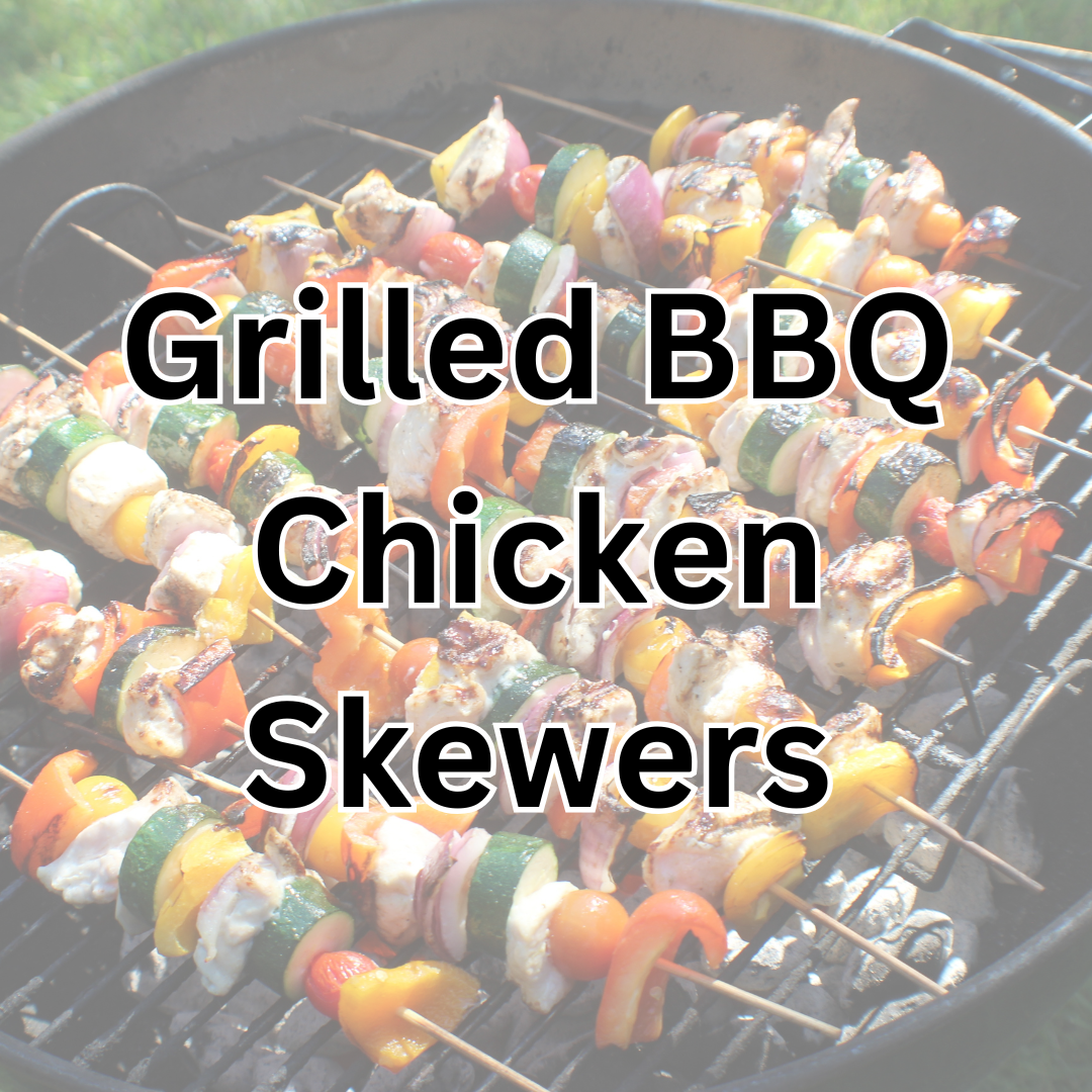 Grilled BBQ Chicken Skewers Image of Skewers on Grill