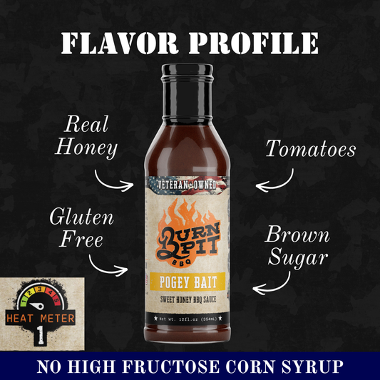 Pogey Bait Sweet Honey BBQ Sauce – Sweet, Sticky, All-Purpose Honey BBQ Flavor