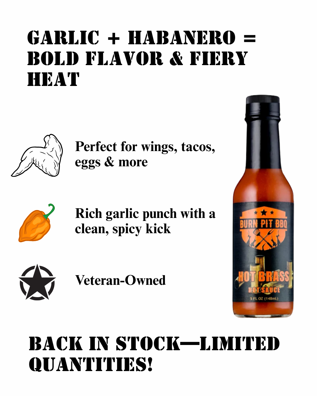 Garlic Habanero Hot Sauce Sell Sheet