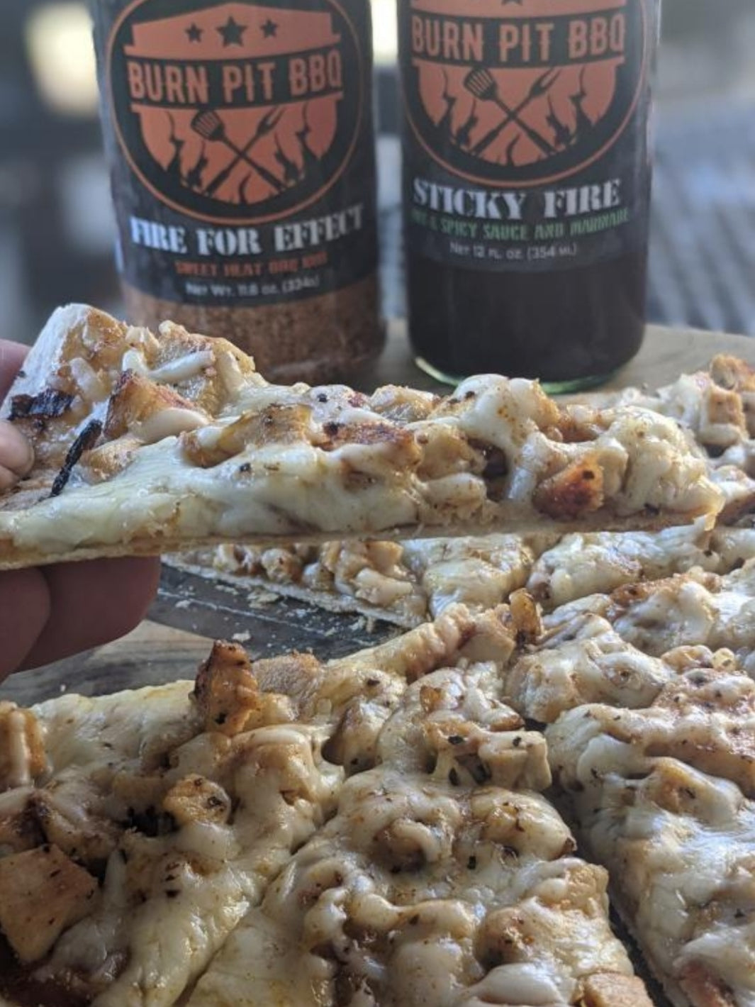 Pizza With Sticky Fire and Fire For Effect