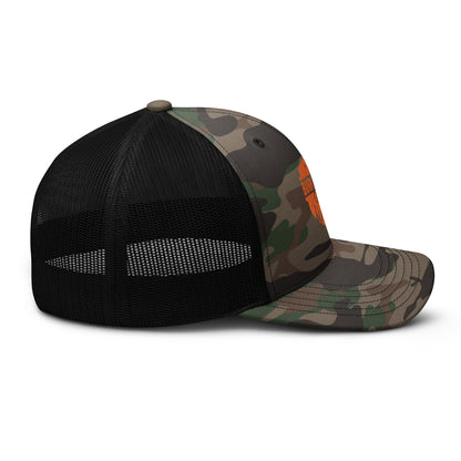 Burn Pit BBQ Camouflage trucker hat