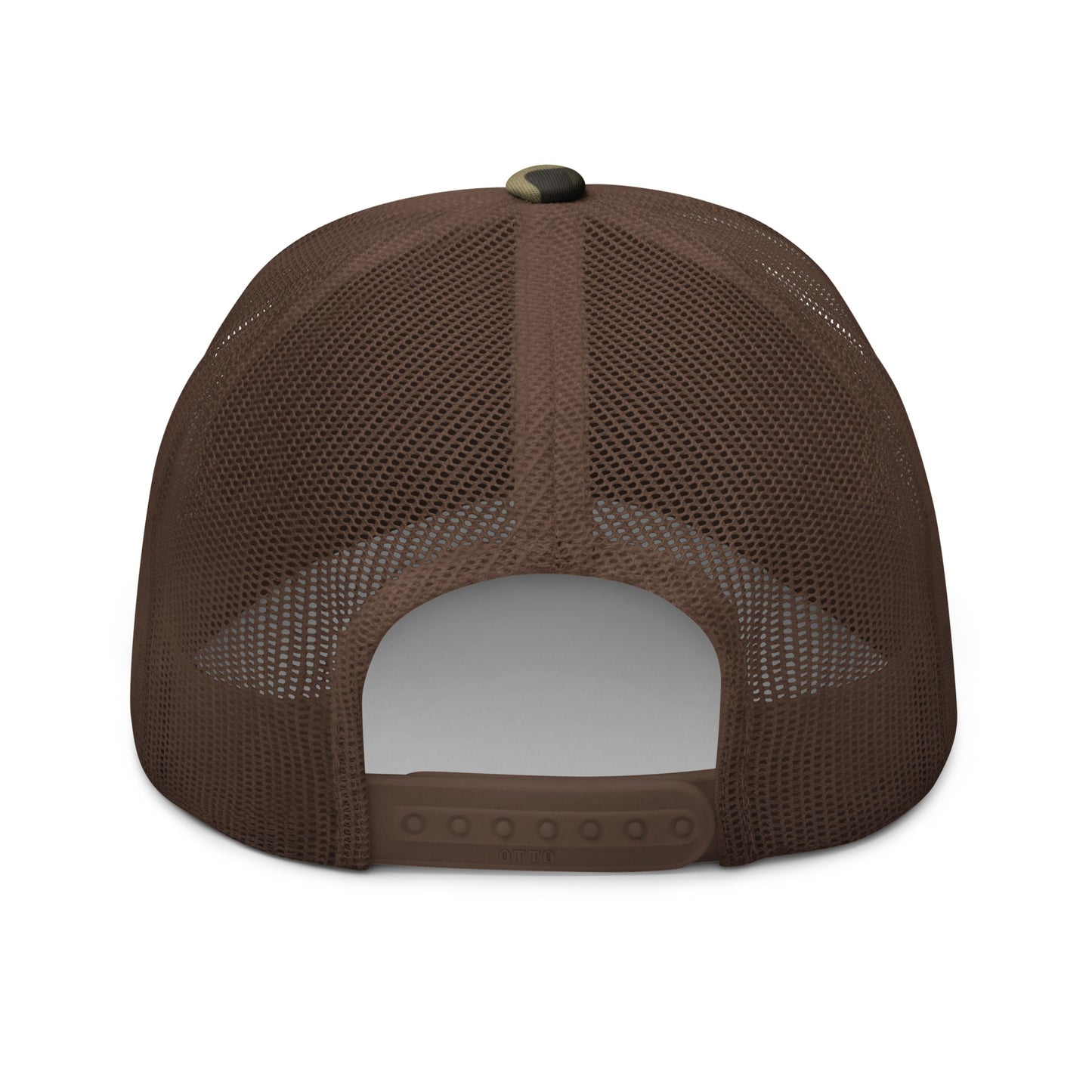 Burn Pit BBQ Camouflage trucker hat