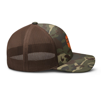 Burn Pit BBQ Camouflage trucker hat