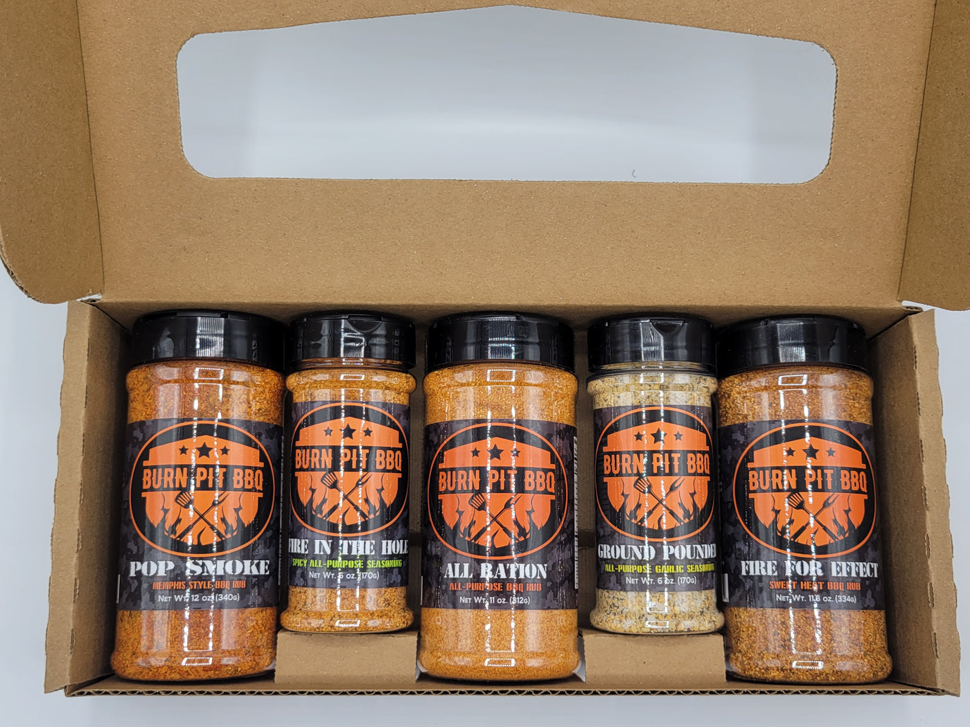 Rubs & Seasonings Gift 5-Pack - Burn Pit BBQ's Top Selling Rubs & Seasonings In One Box - Great For Gifts Or For Yourself