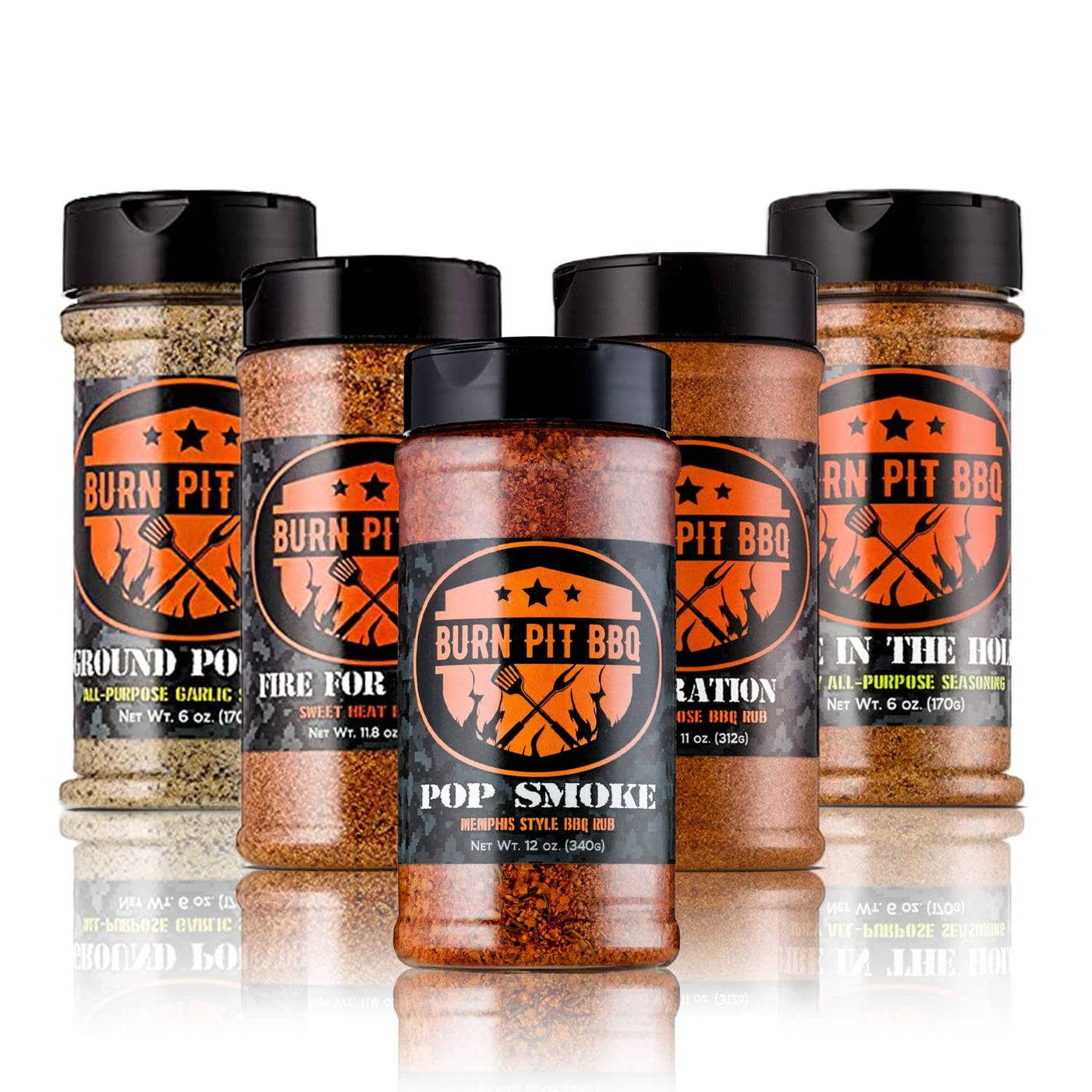 Rubs & Seasonings Gift 5-Pack - Burn Pit BBQ's Top Selling Rubs & Seasonings In One Box - Great For Gifts Or For Yourself