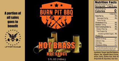 Hot Brass Garlic Habanero Hot Sauce Label and Ingredients