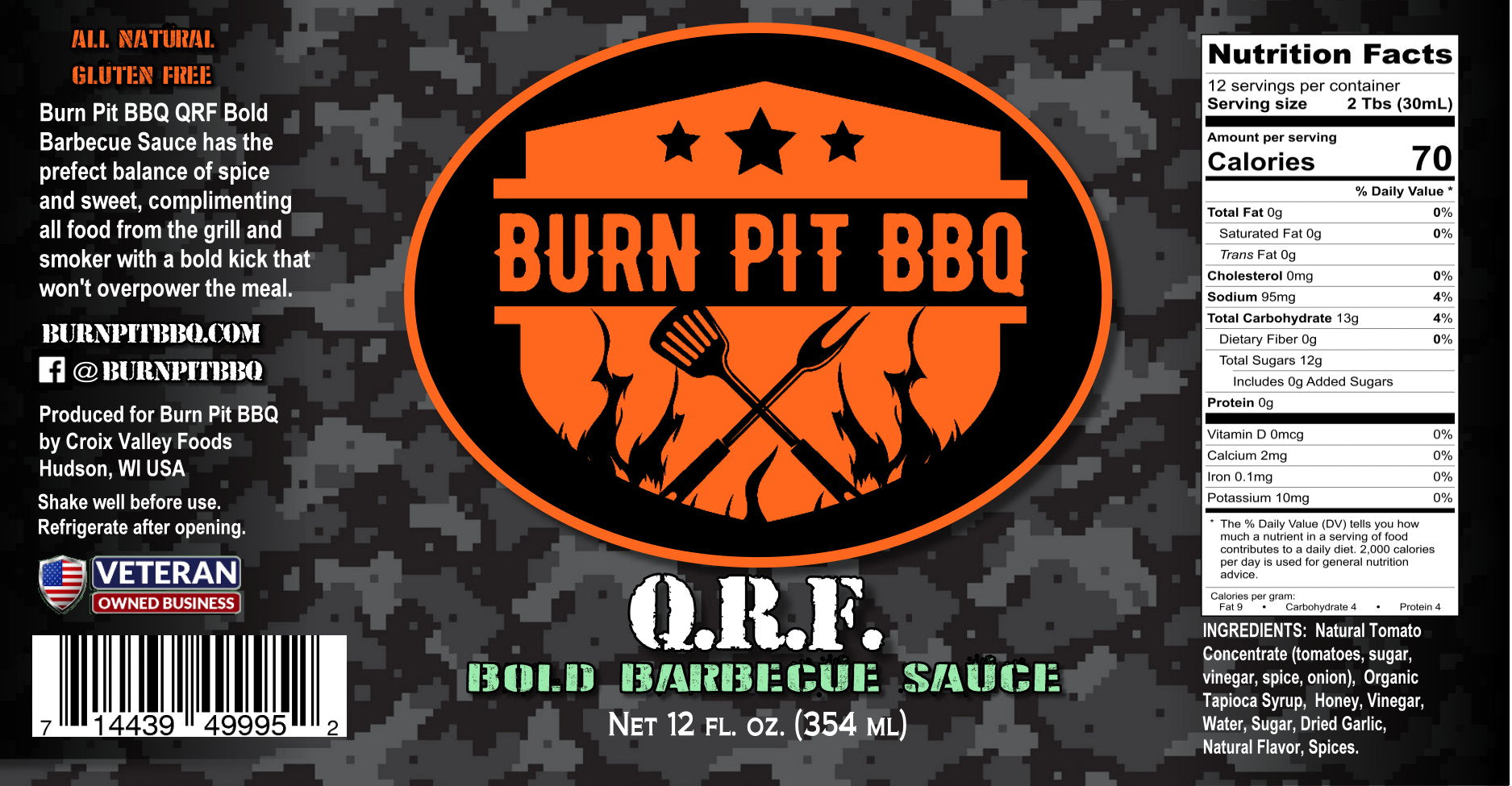 Bold BBQ Sauce Label