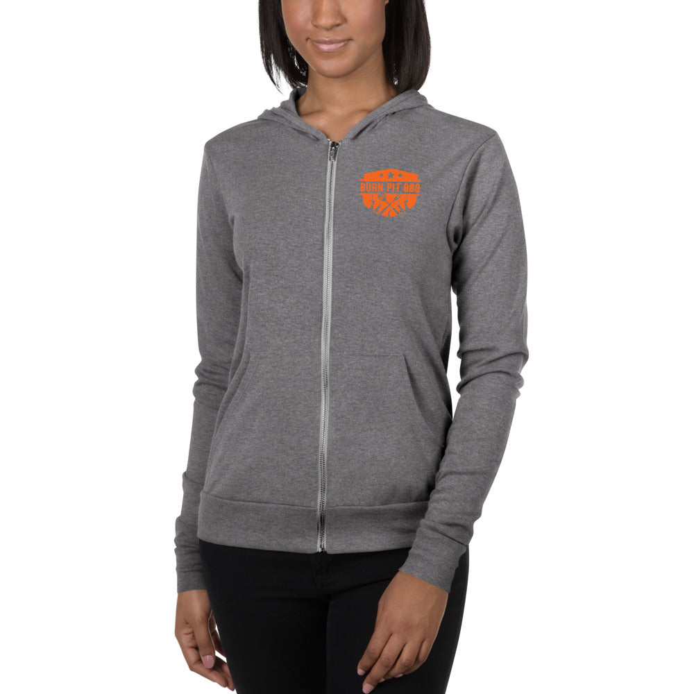 Burn Pit BBQ Unisex zip hoodie